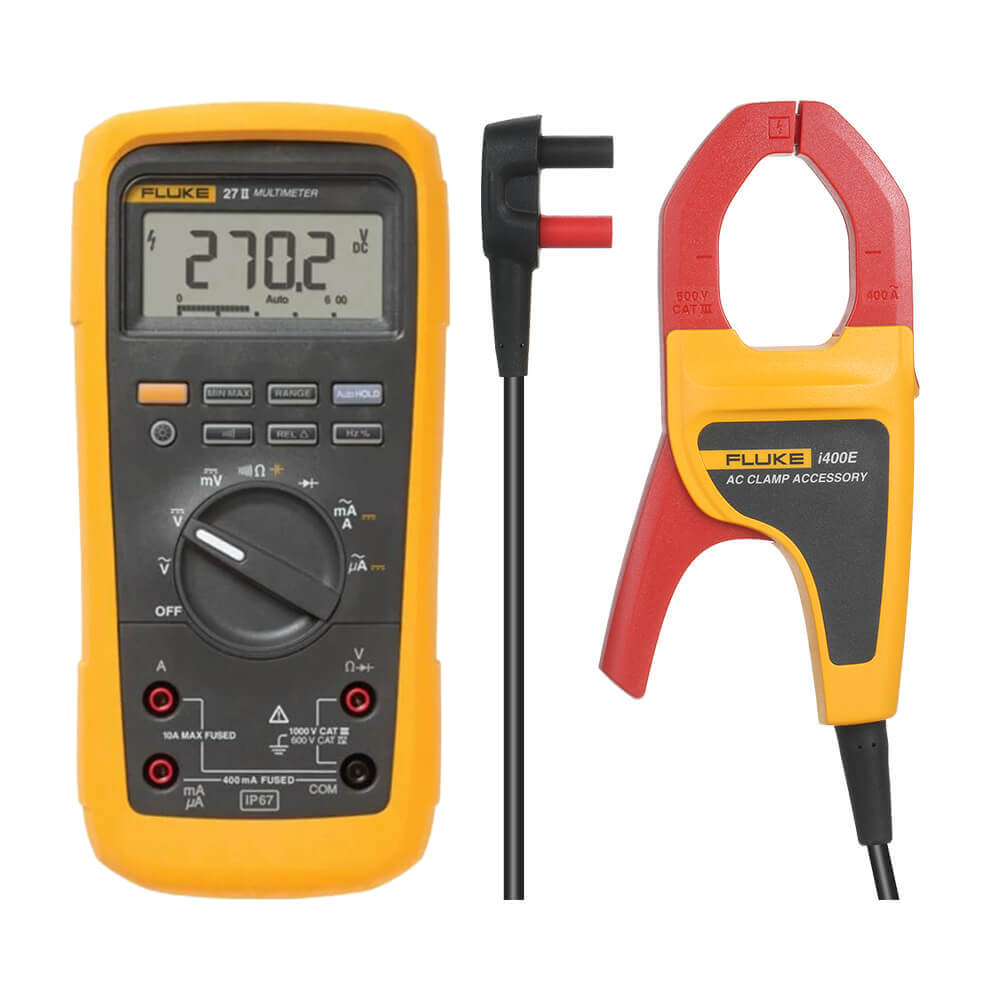 Комплект - мультиметр Fluke 27-II с токовыми клещами Fluke I400
