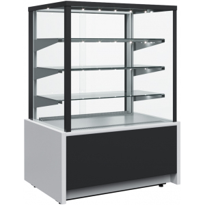 Витрина кондитерская Carboma KC70 VM 1,3-1 LIGHT 9006-9005 (ВХСв - 1,3д Carboma Cube Техно)
