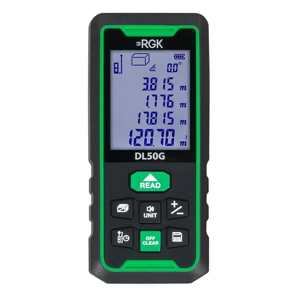 Лазерный дальномер RGK DL70G (с поверкой) - зеленый луч
