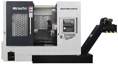 MetalTec NeoTurn 60DYS - Токарный станок ЧПУ с наклонной станиной и противошпинделем
