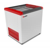 Ларь морозильный GELLAR FG 250 С прямое стекло красный

