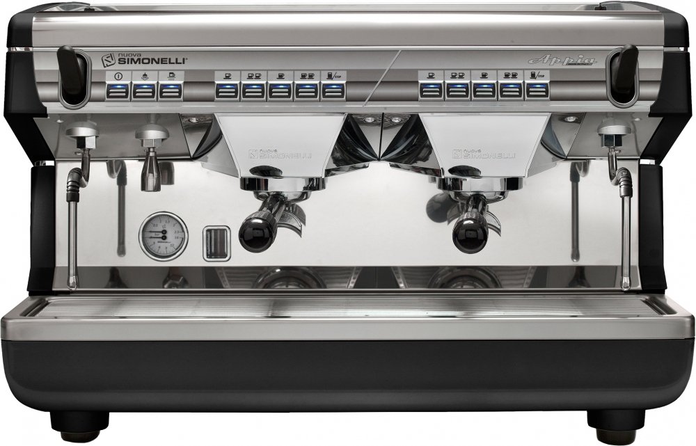 Кофемашина-автомат Nuova Simonelli Appia II 2Gr V 220V black+economizer+high groups+c
