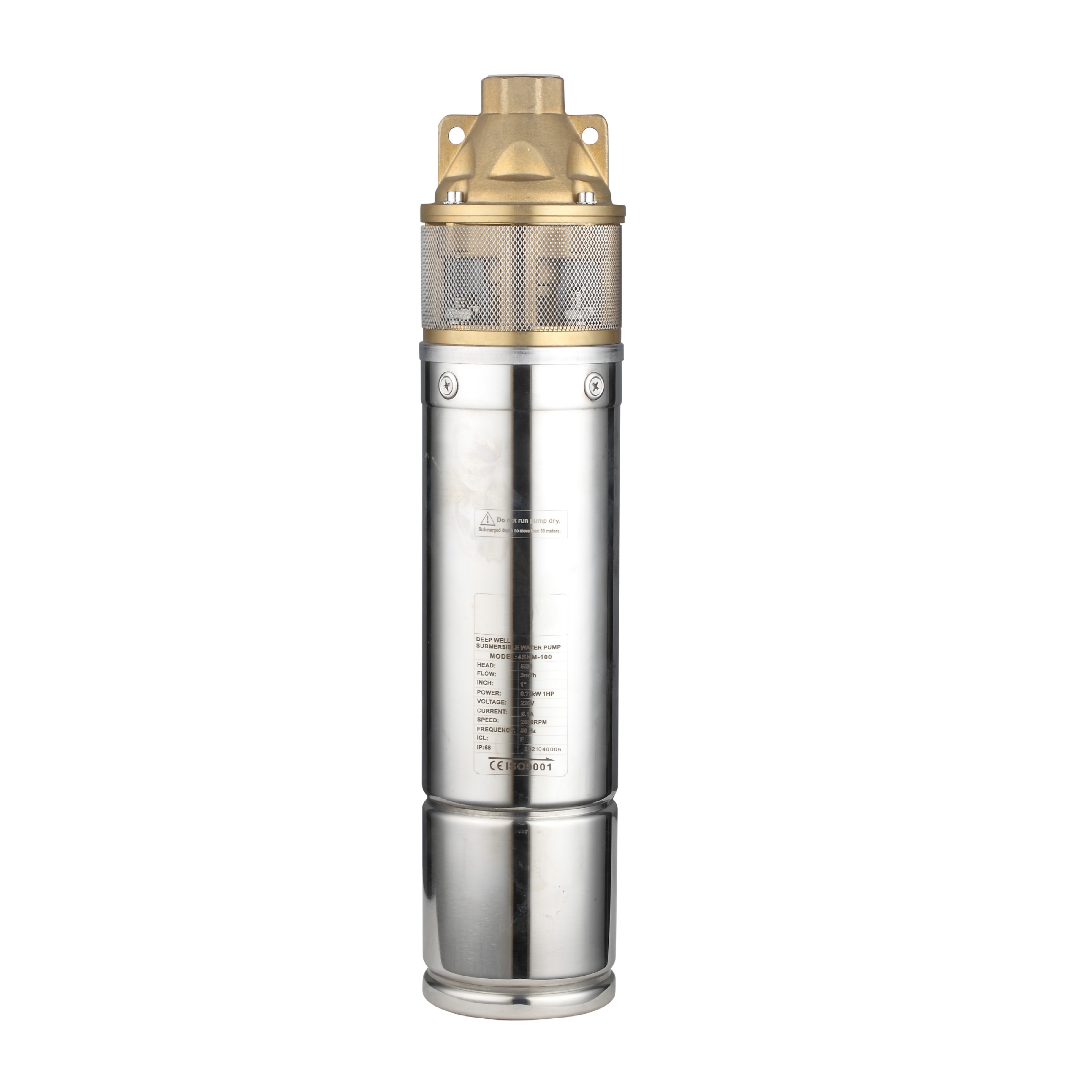 Насос PUMPMAN скваж. 4SKM100 (750Вт, Hmax-55м, Qmax-2,4м3/ч, 20м кабель)
