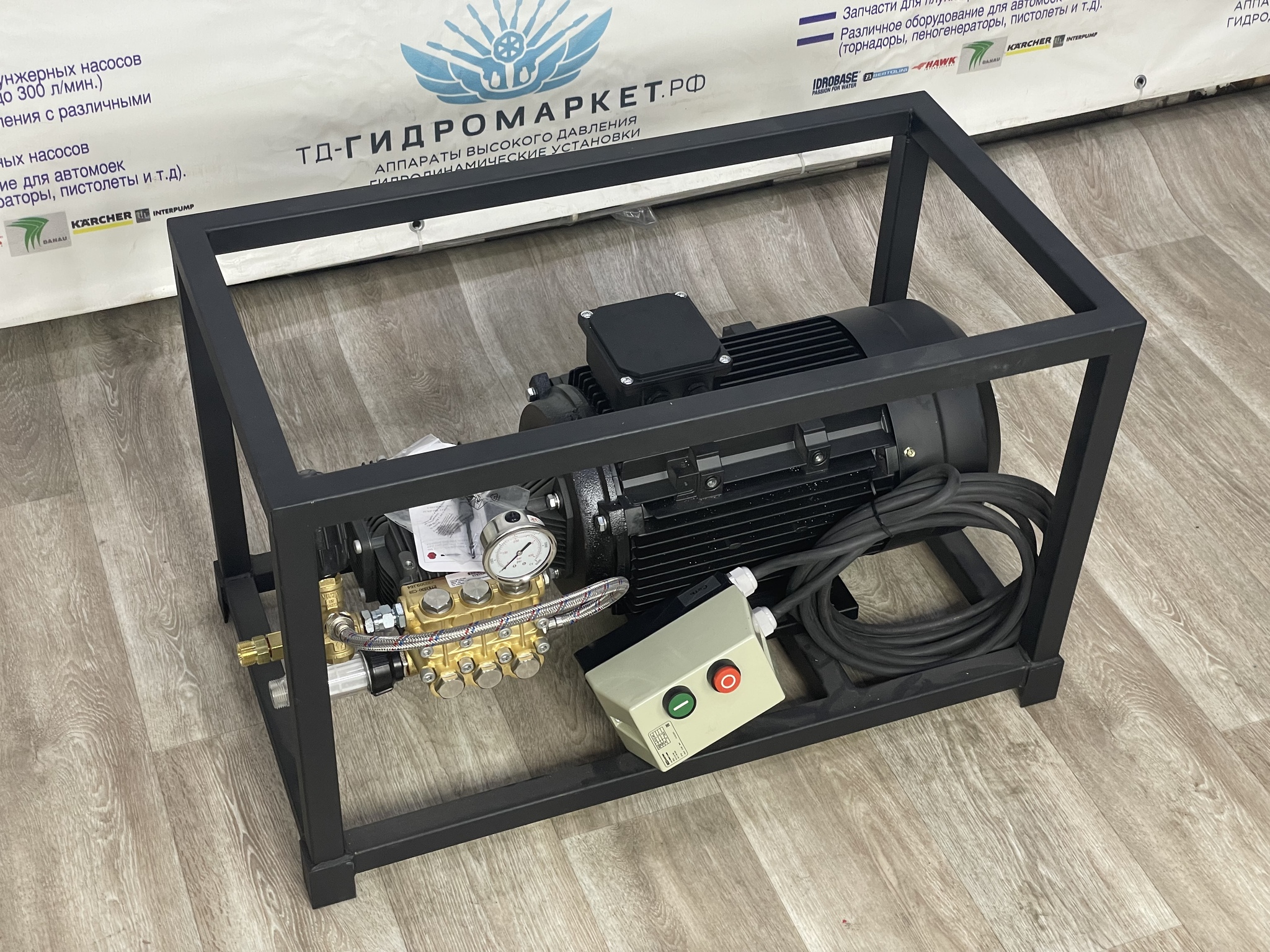 АВД GM TK 1525 250bar 900л/ч  Tor 7.5 кВт Bay Pass Профессиональный/стационарный вер. Base GME-7,5-250-15-GM-BPBase
