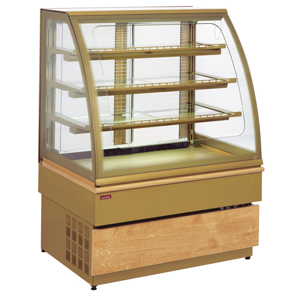 Витрина охлаждаемая UNIS Georgia III 1000 Self-service, gold
