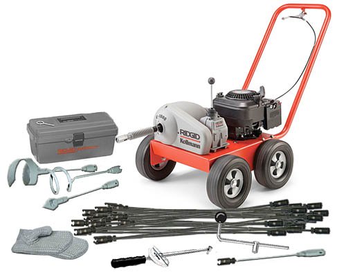 Прочистная машина K-1000 с комплектом стержней и насадок 84295 Ridgid
