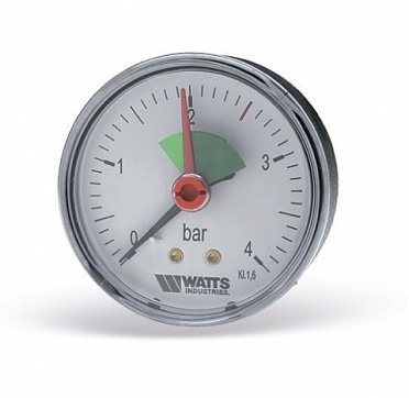 Манометр аксиальный F+R101 (MAL) 50/4 0-4 бар Watts 10008089
