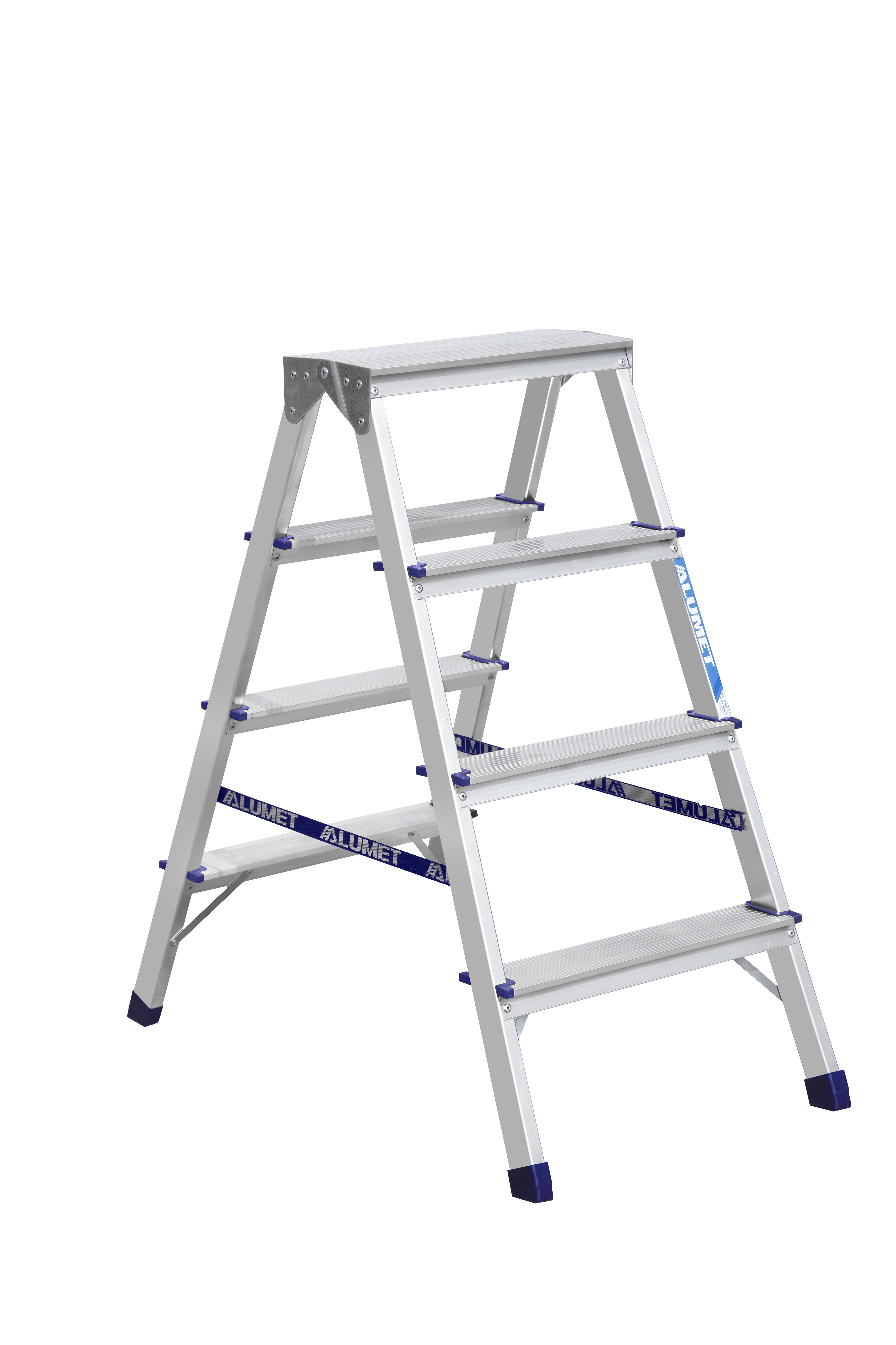 Алюминиевая стремянка двухсторонняя Алюмет AD 7204
