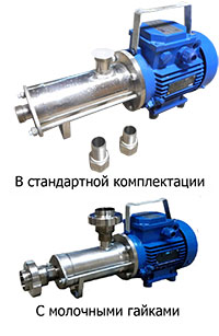Насос пищевой винтовой из нержавейки Бурун СХ 3,6/4-0,75/2-А
